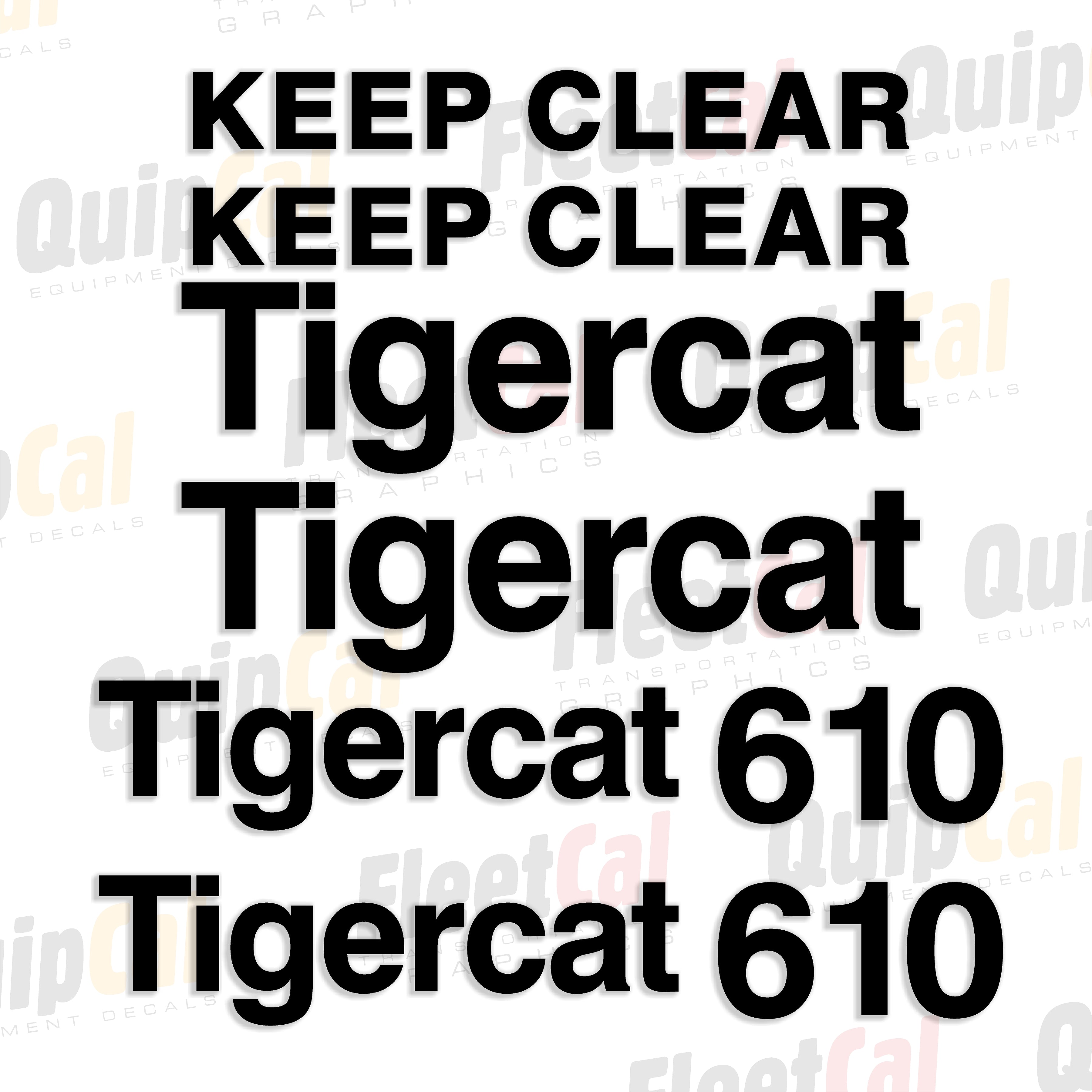 Tigercat Forestry Equipment Decals