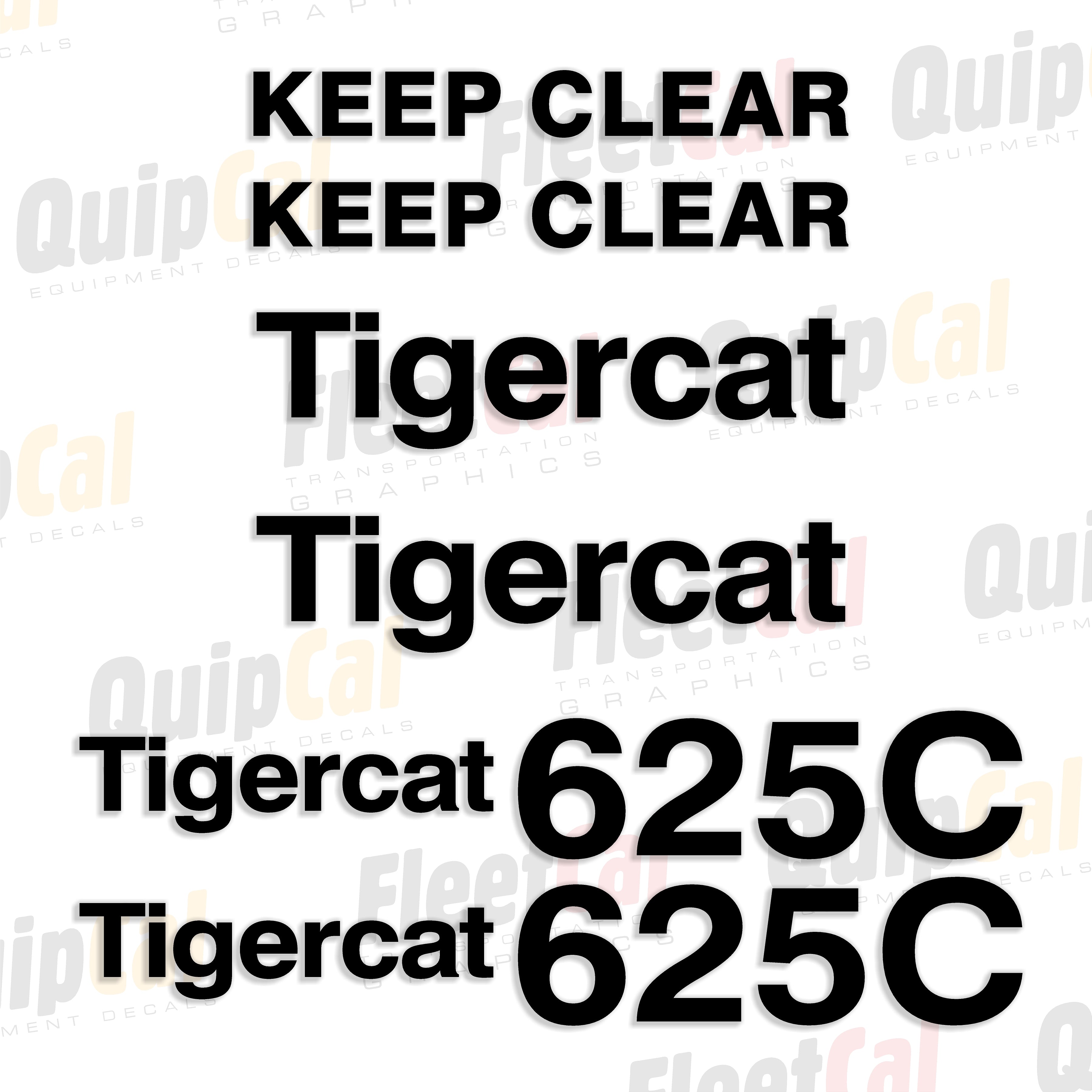 Tigercat Forestry Equipment Decals