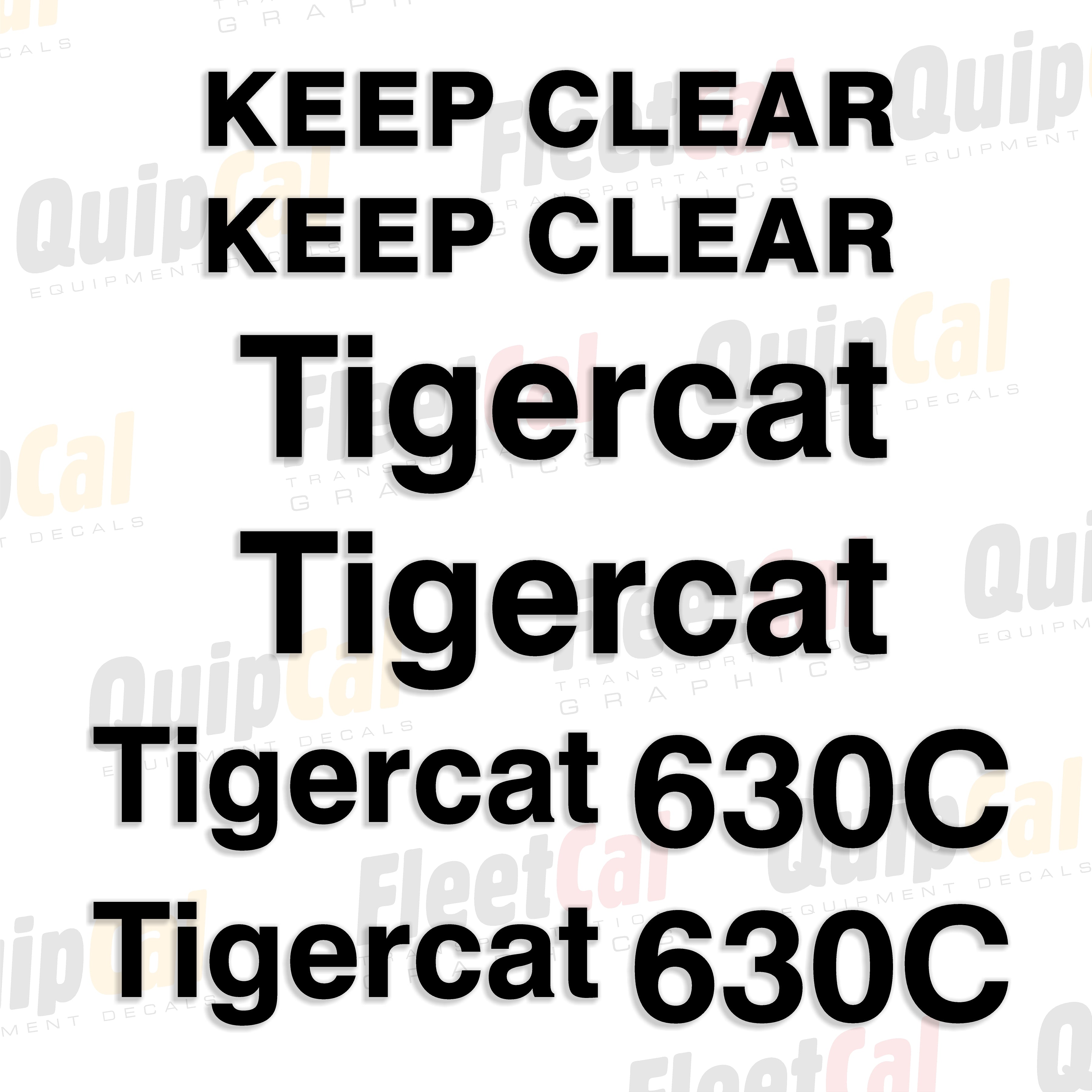Tigercat Forestry Equipment Decals
