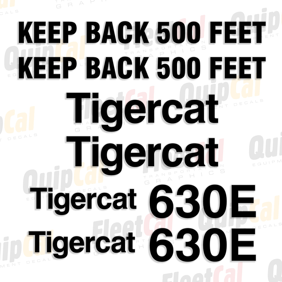 Tigercat Forestry Equipment Decals