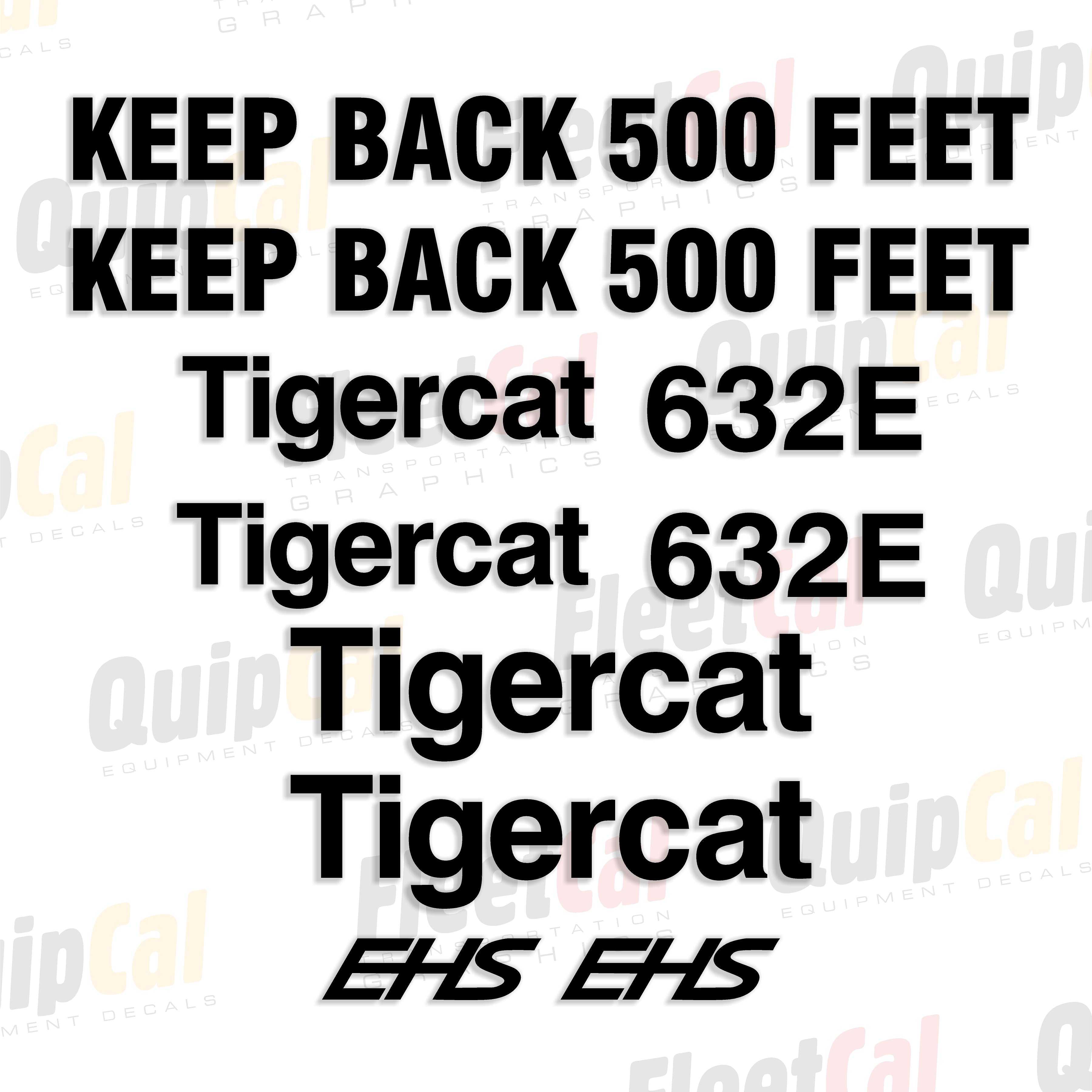 Tigercat Forestry Equipment Decals