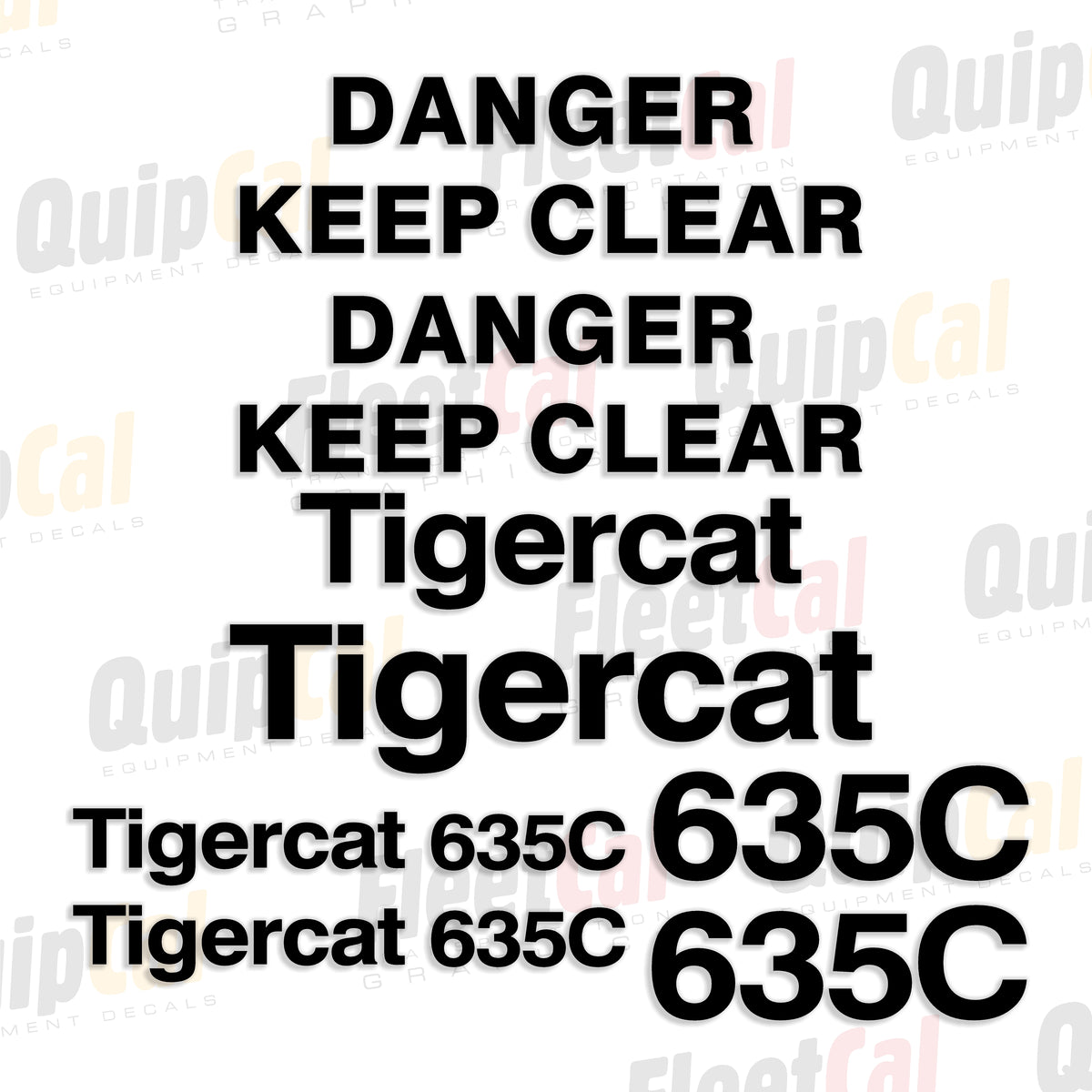 Tigercat Forestry Equipment Decals
