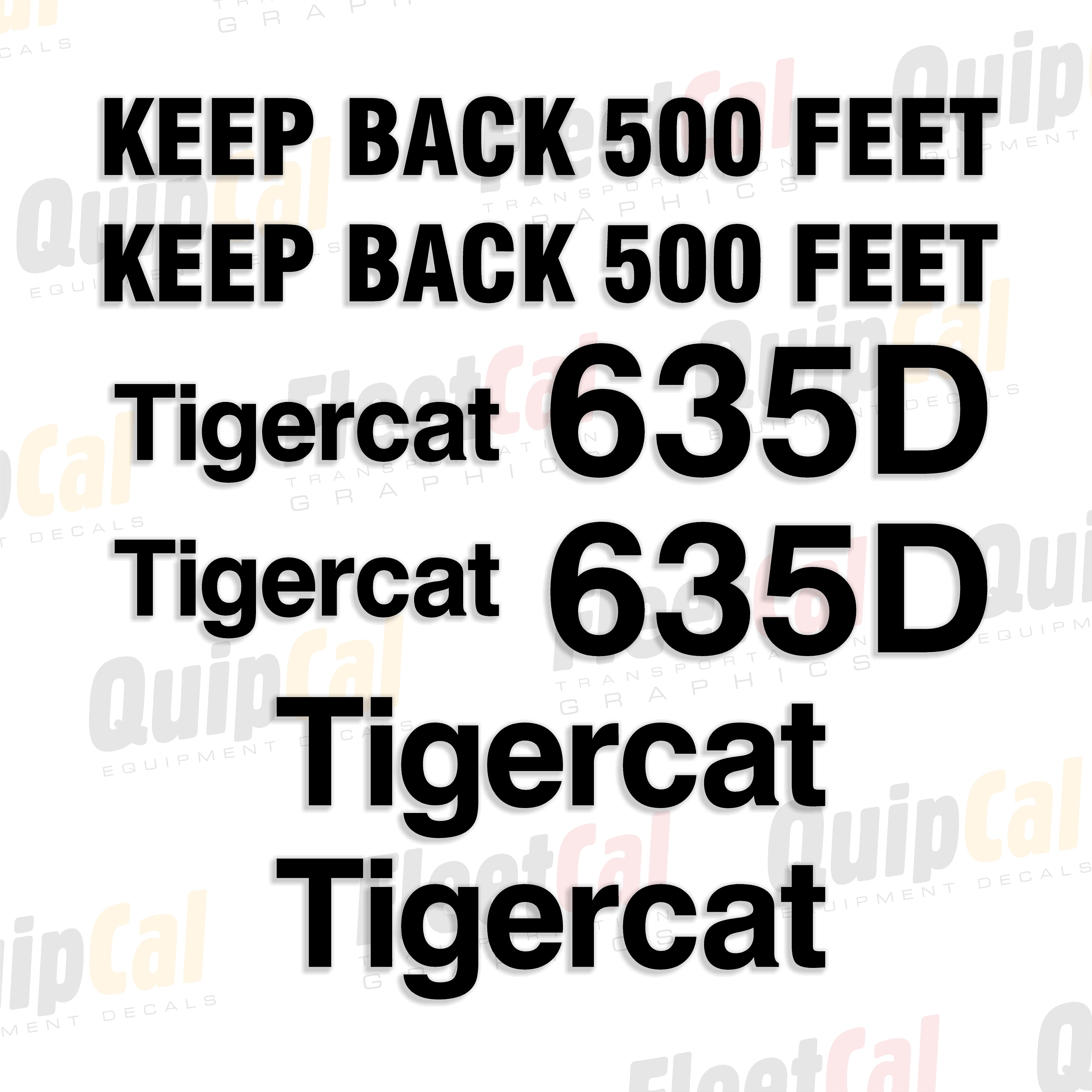 Tigercat Forestry Equipment Decals