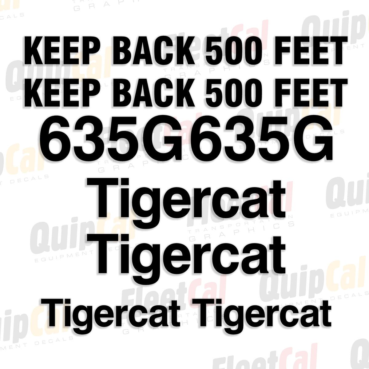 Tigercat Forestry Equipment Decals