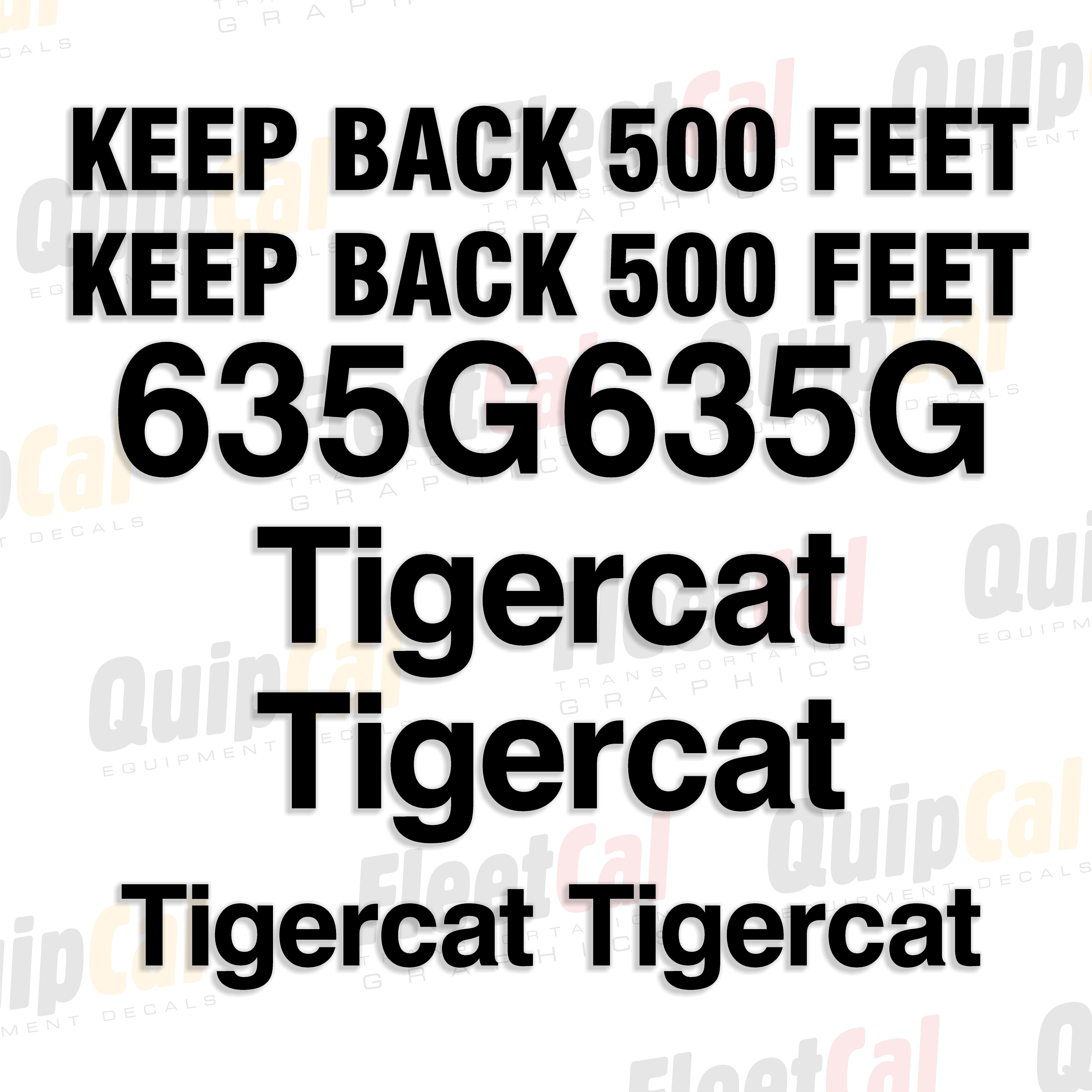 Tigercat Forestry Equipment Decals
