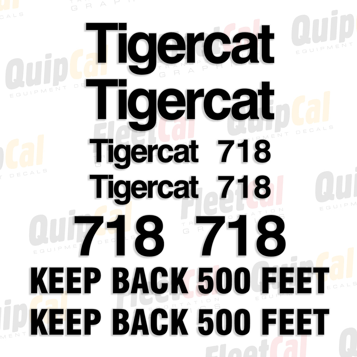 Tigercat Forestry Equipment Decals