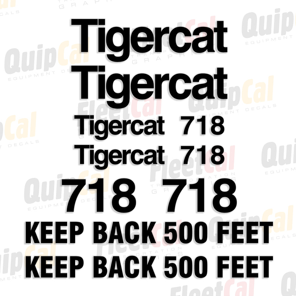 Tigercat Forestry Equipment Decals