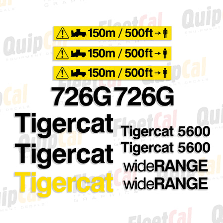 Tigercat Forestry Equipment Decals
