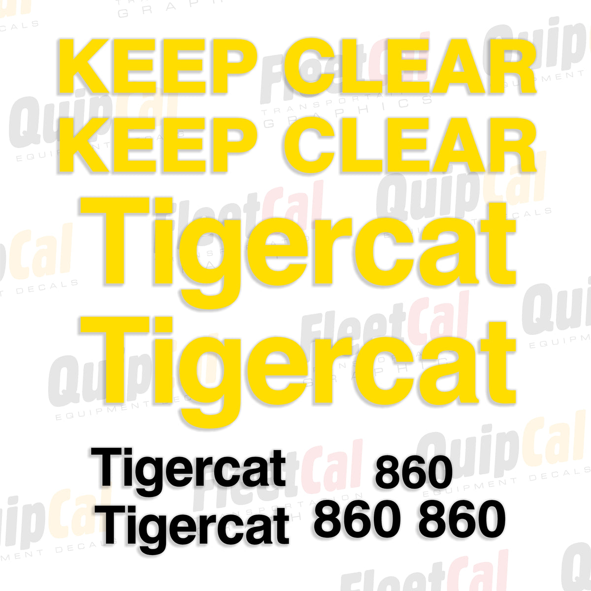 Tigercat Forestry Equipment Decals