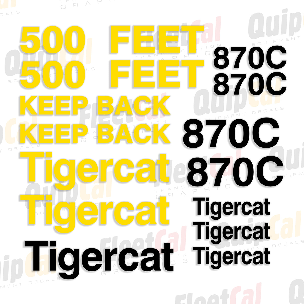 Tigercat Forestry Equipment Decals