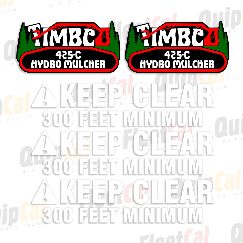 Timbco 425C Hydro Mulcher Decal Set