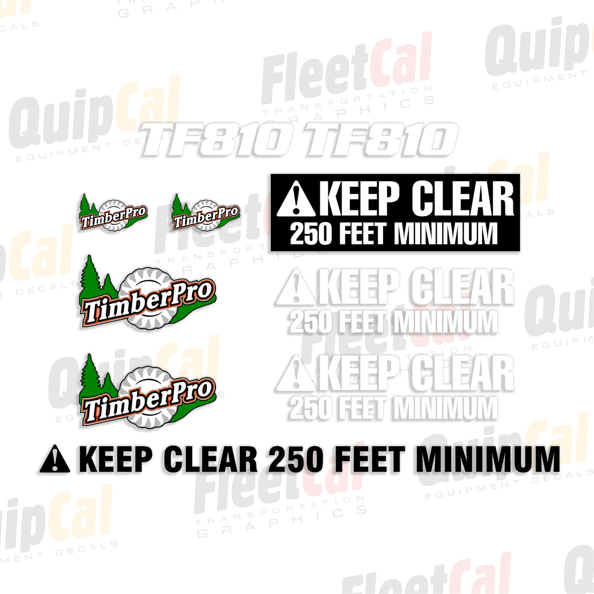 Timberpro Logo TimberPro TF810 Forwarder Marking Decal Set – Truck and Equipment Decals