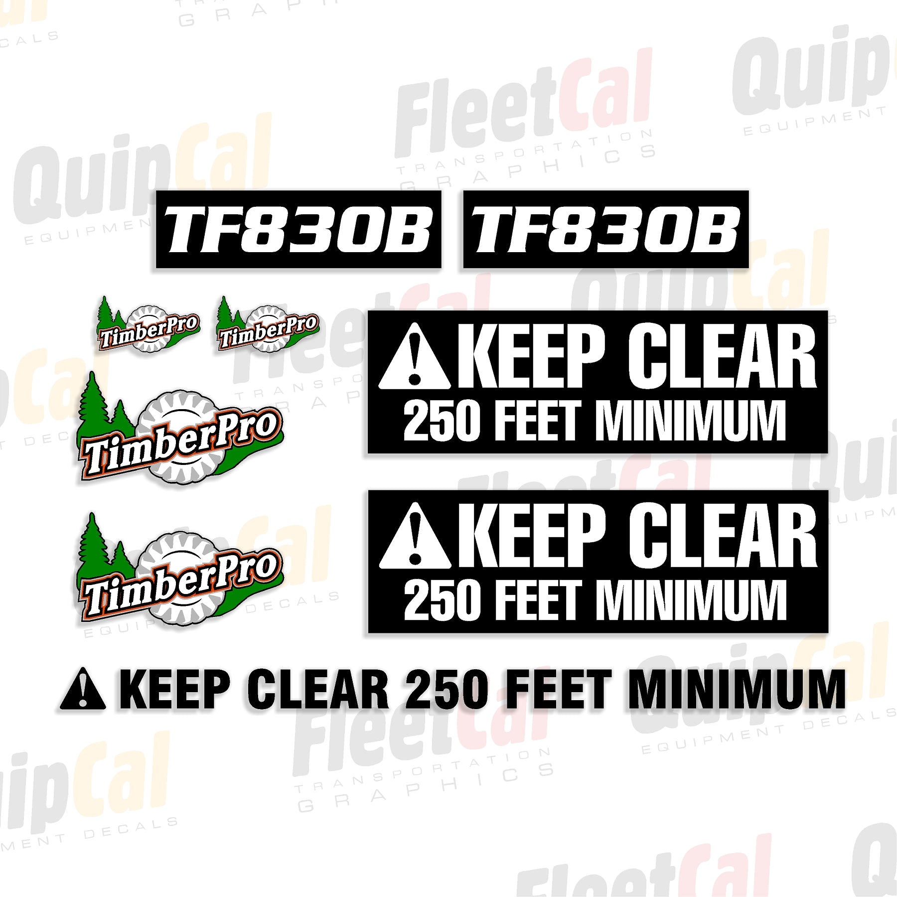 Timberpro Logo TimberPro TF830B Forwarder Marking Decal Set – Truck and Equipment Decals