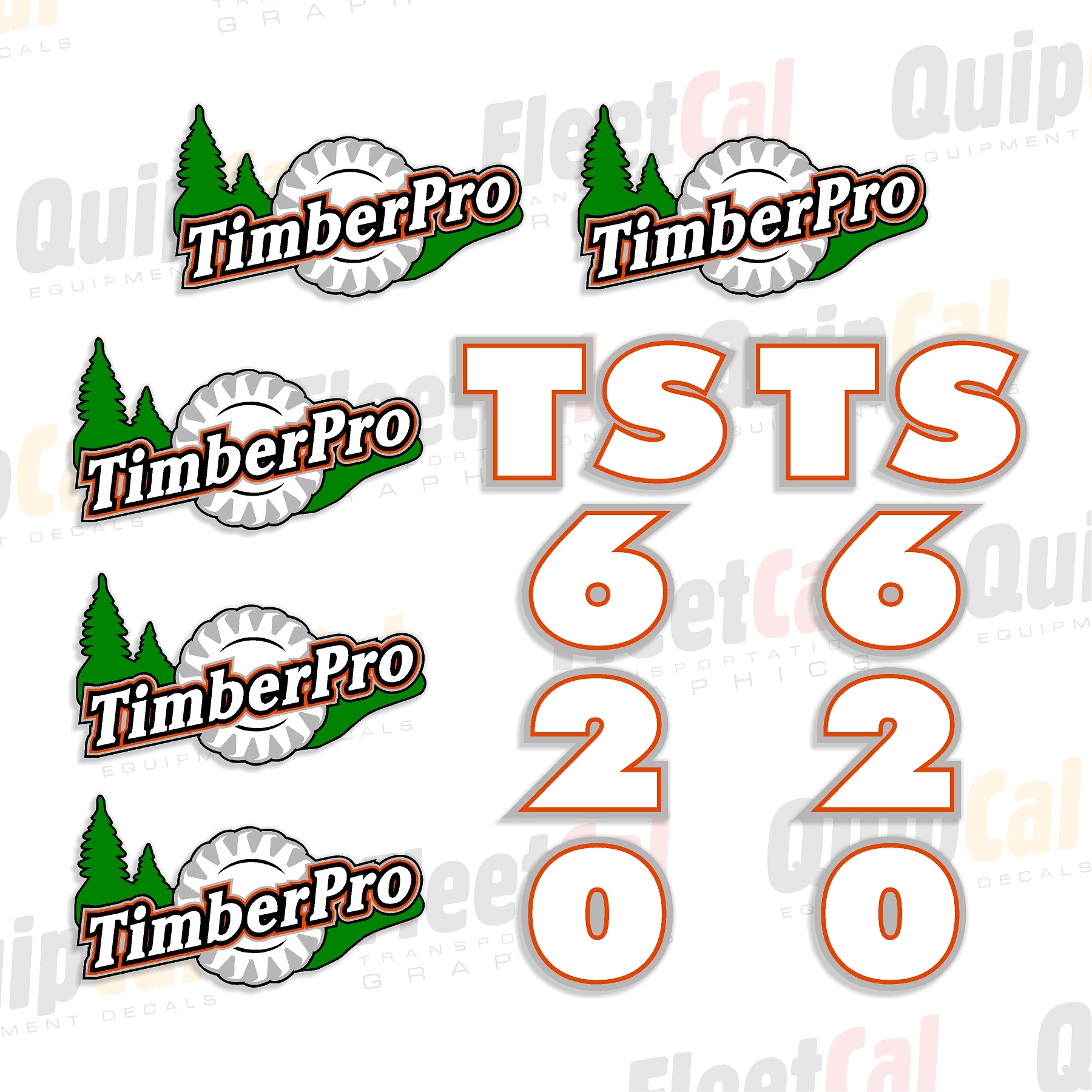 Timberpro Logo TimberPro TS620 Skidder Marking Decal Set – Truck and Equipment Decals