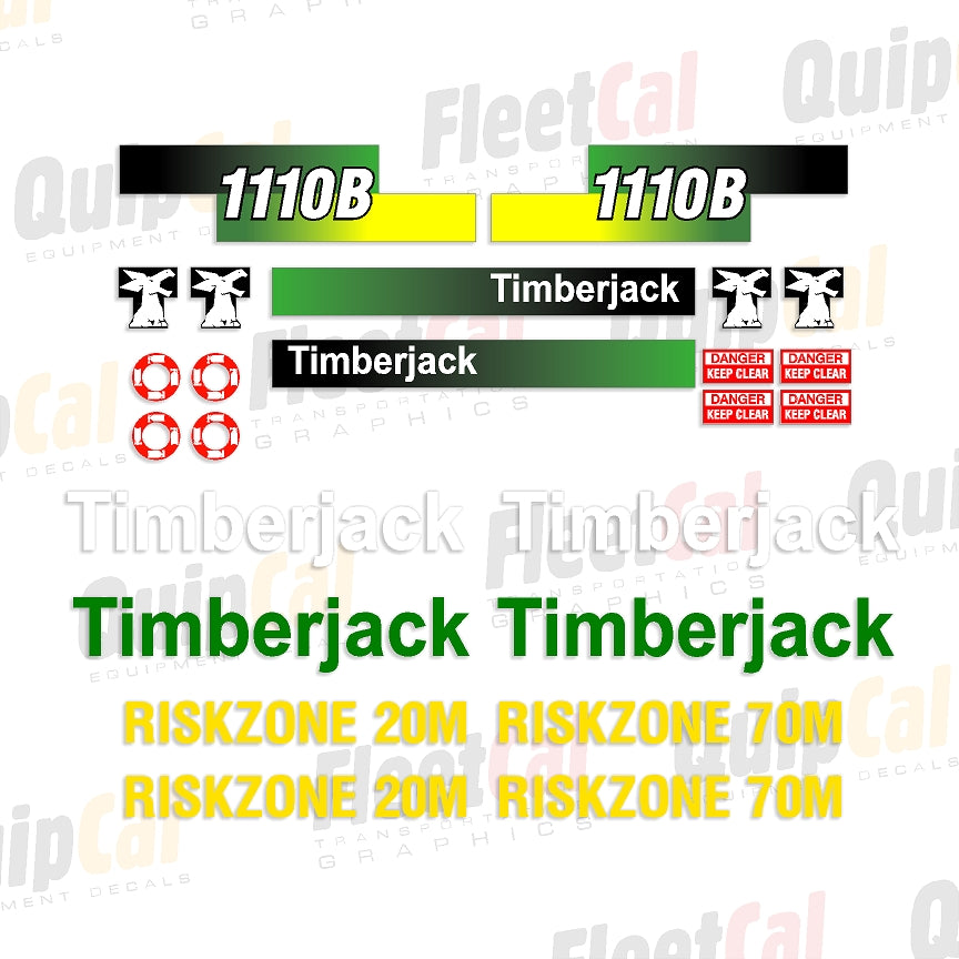 Timberjack 1110B Marking Decal Set