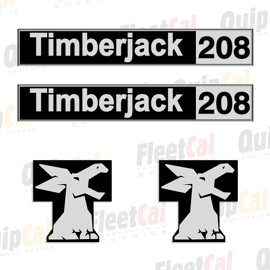 Timberjack 208 Marking Decal Set