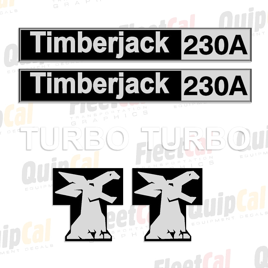 Timberjack 230A Early Model (Orange Machine) Marking Decal Set