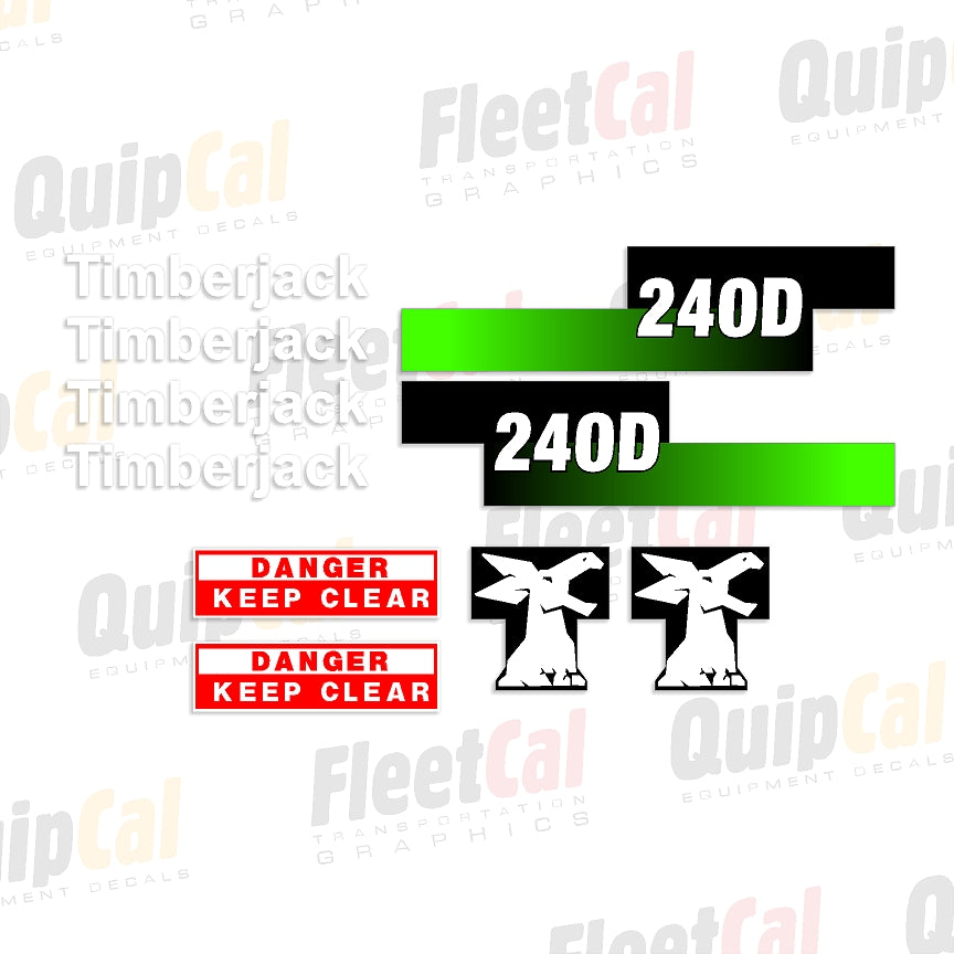 Timberjack 240D Marking Decal Set