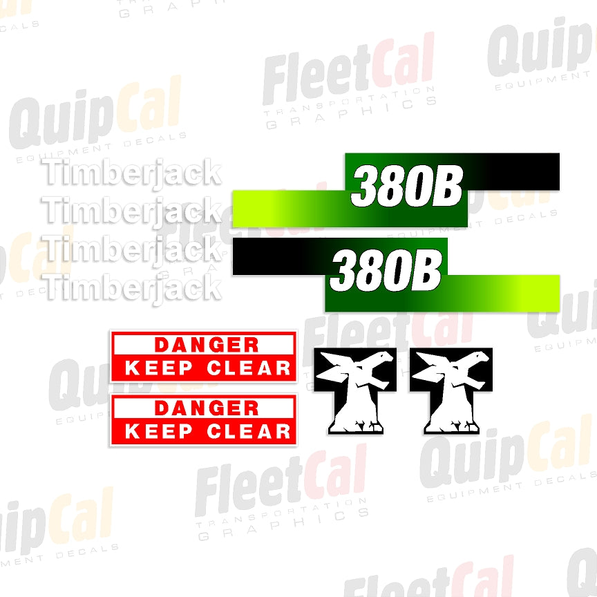 Timberjack 380B Marking Decal Set