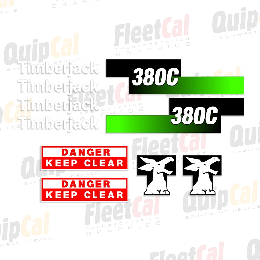 Timberjack 380C Marking Decal Set