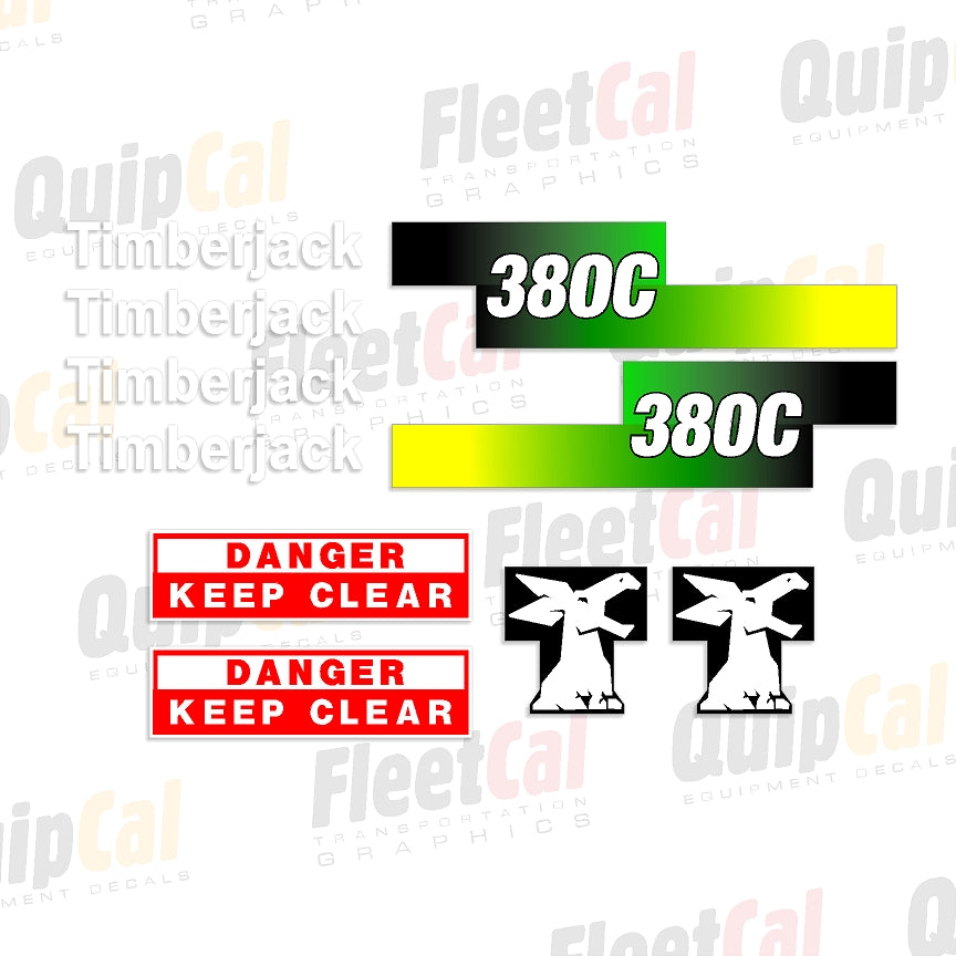 Timberjack 380C Alternate Version Marking Decal Set