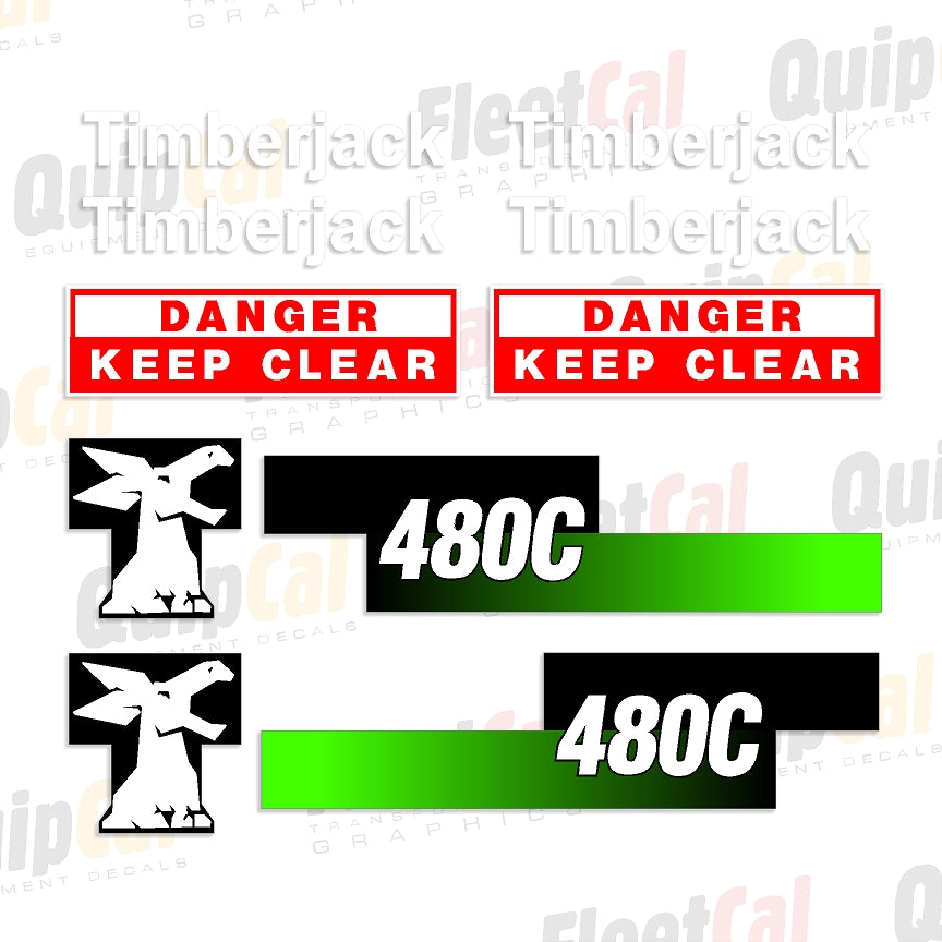 Timberjack 480C Marking Decal Set