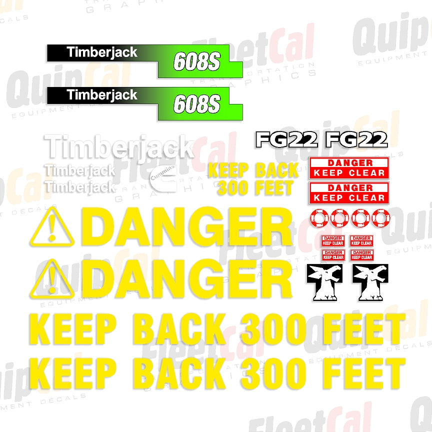 Timberjack 608S Marking Decal Set