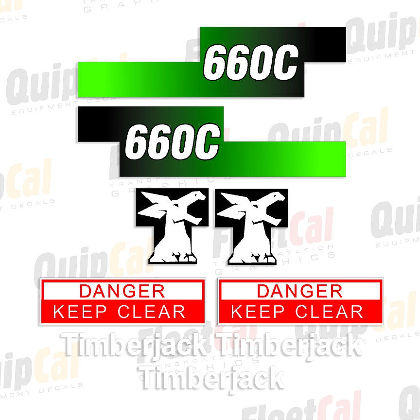 Timberjack 660C Marking Decal Set