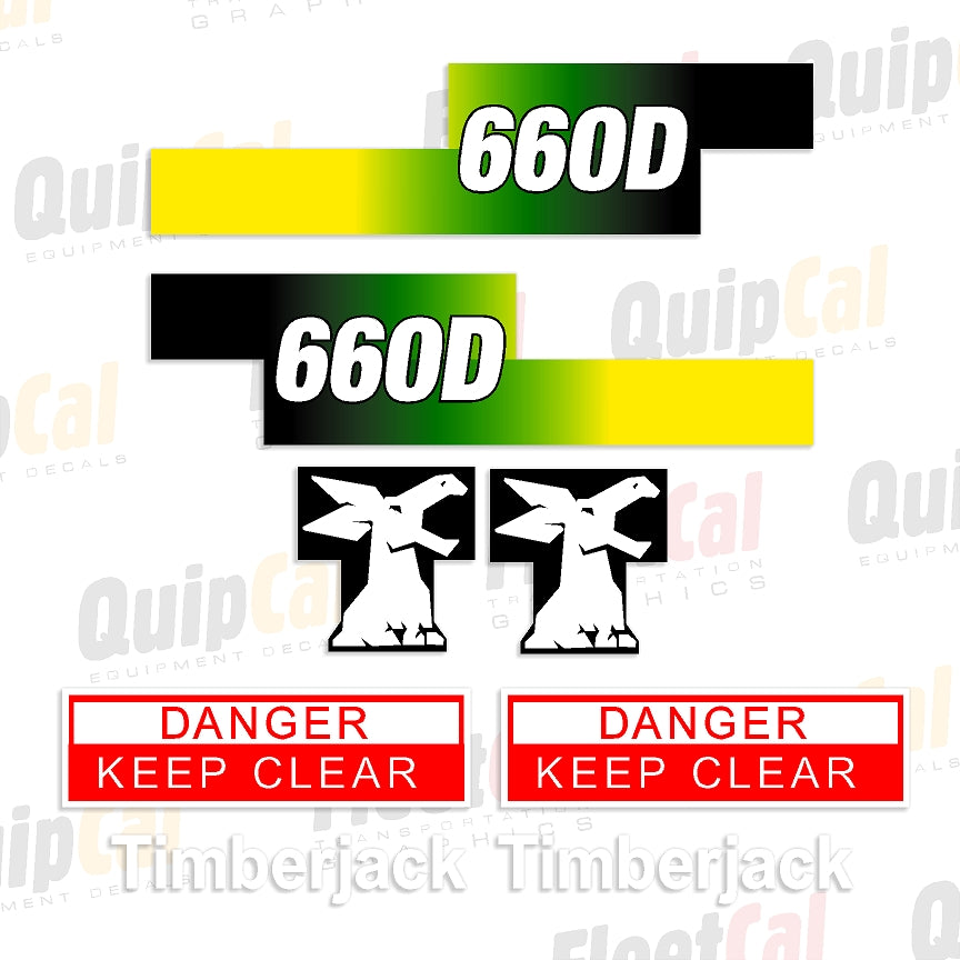 Timberjack 660D Marking Decal Set