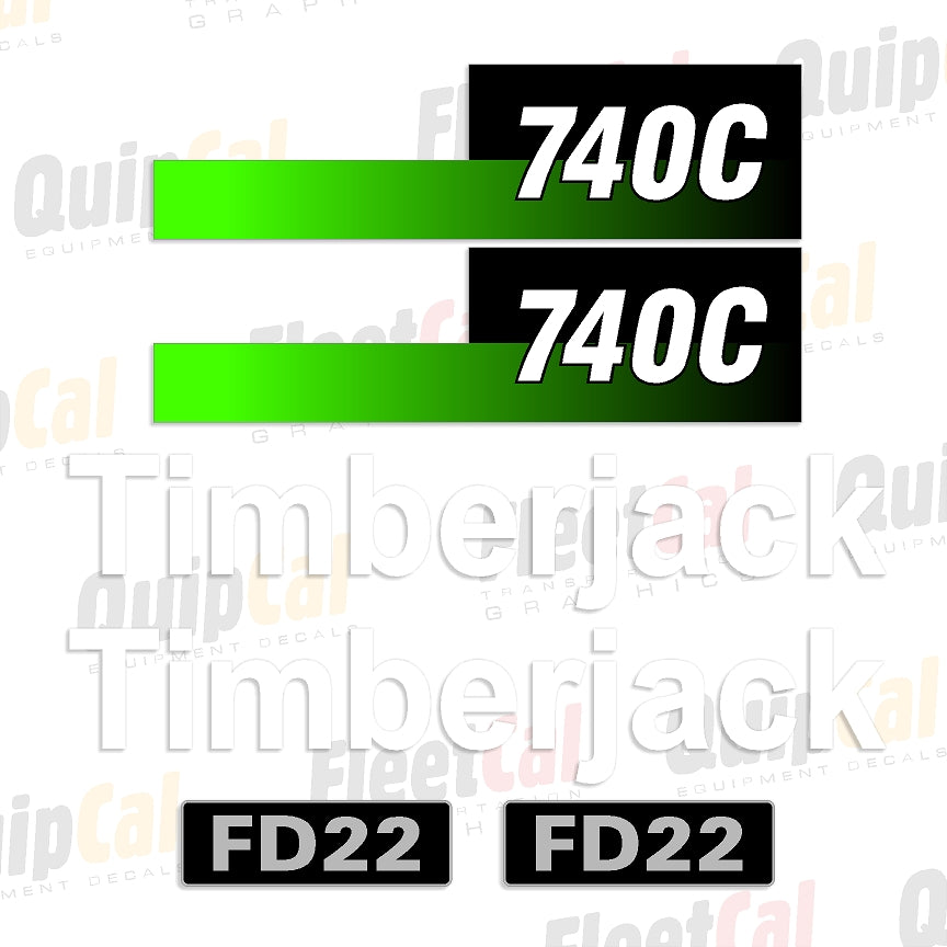 Timberjack 740C Marking Decal Set