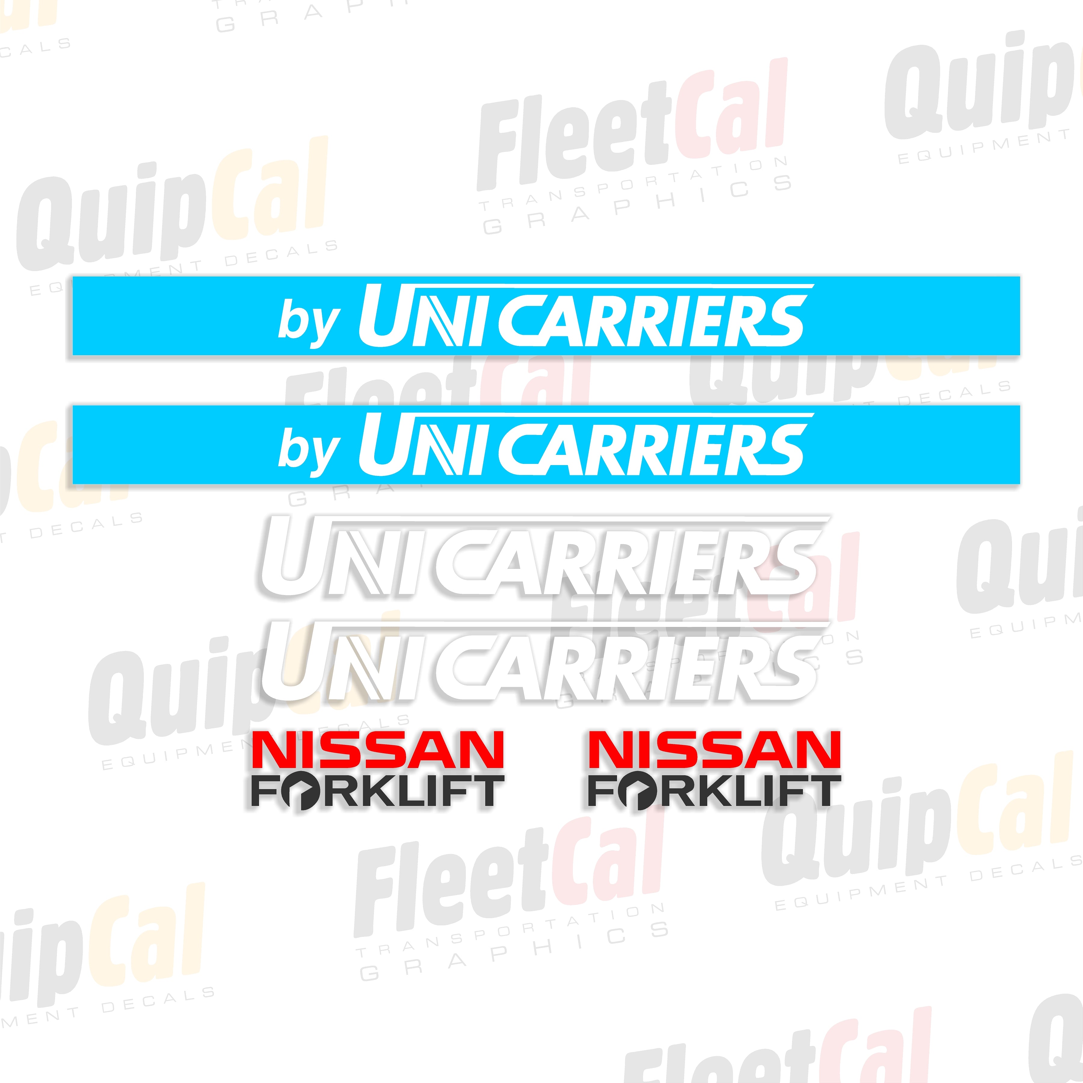 Forkift Lettering Unicarriers - Nissan Forklift Decal Set – Truck and Equipment Decals