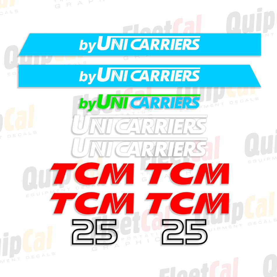 Unicarriers - TCM FCG25 Forklift Marking Decal Set