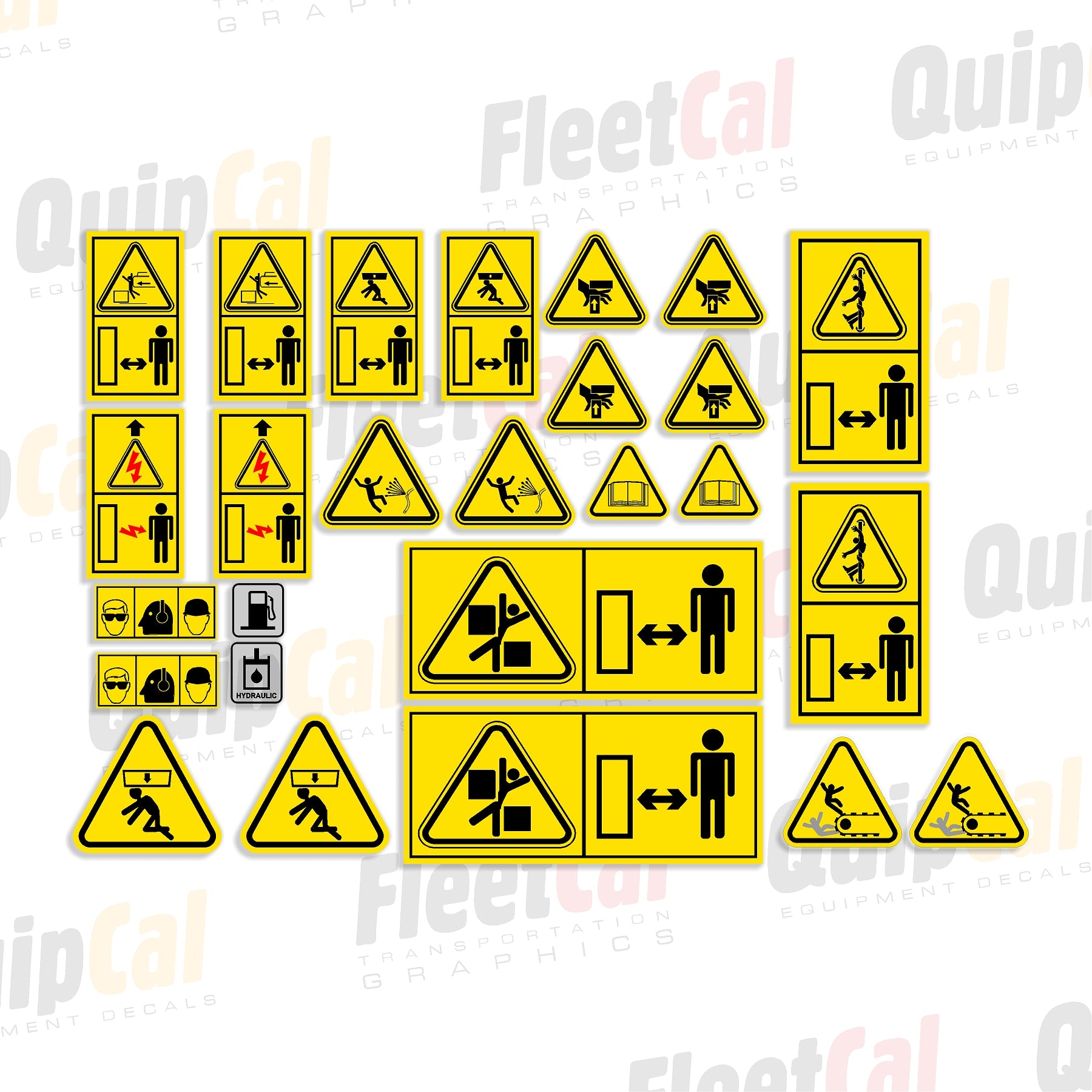 Universal Drill Rig Safety Decal Set – Truck and Equipment Decals