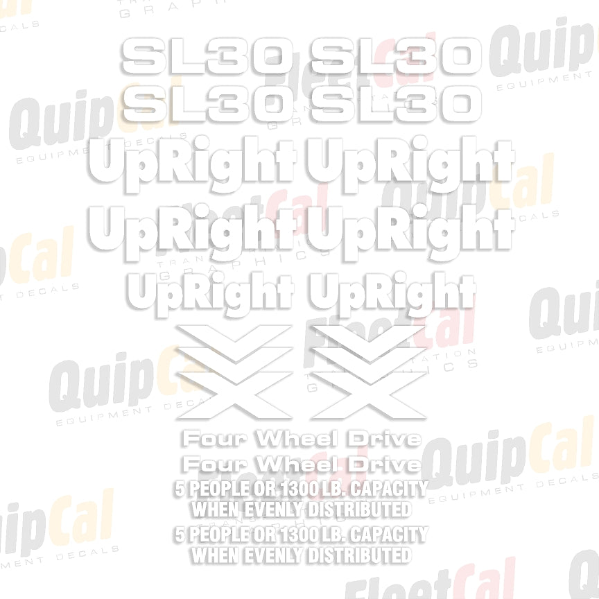 UpRight SL30 Articulated Platform Manlift Marking Decal Set – Truck and ...