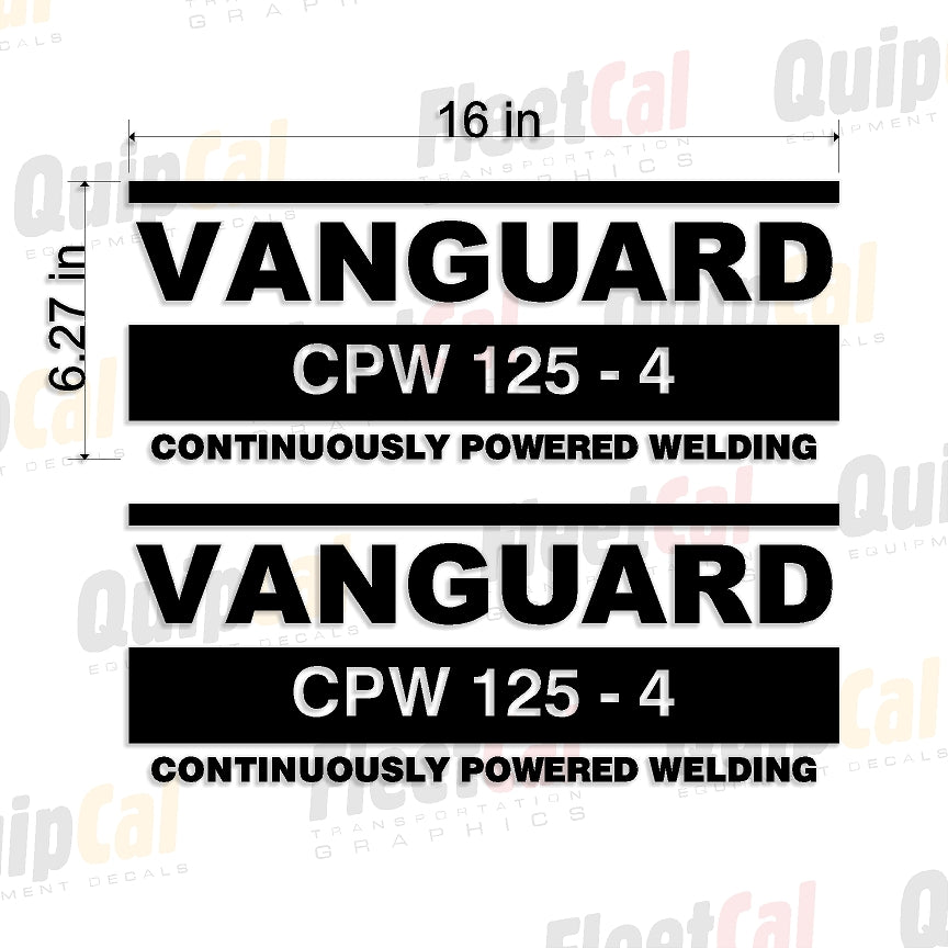 Vanguard Welder Decals