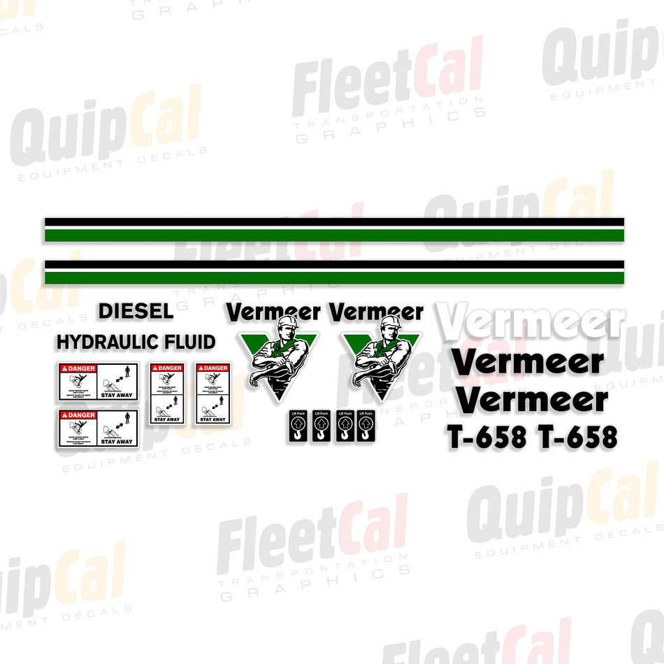 Vermeer T-658 Trencher Decal Set
