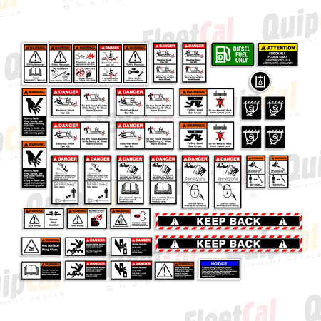 Vermeer Directional Drill Safety Decals