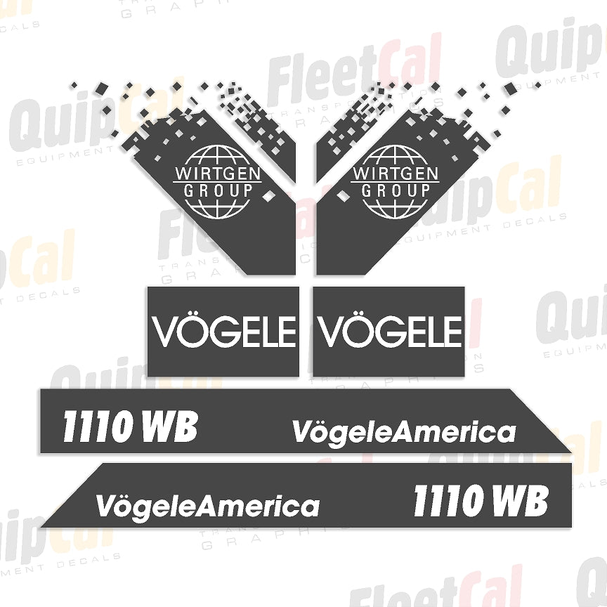 Vogele 1110 WB Paver Marking Decal Set – Truck and Equipment Decals