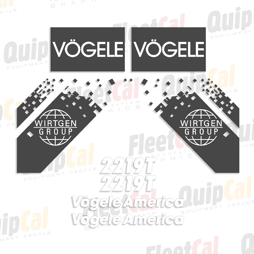 Sticker Pvg Vogele 2219T Paver Marking Decal Set – Truck and Equipment Decals