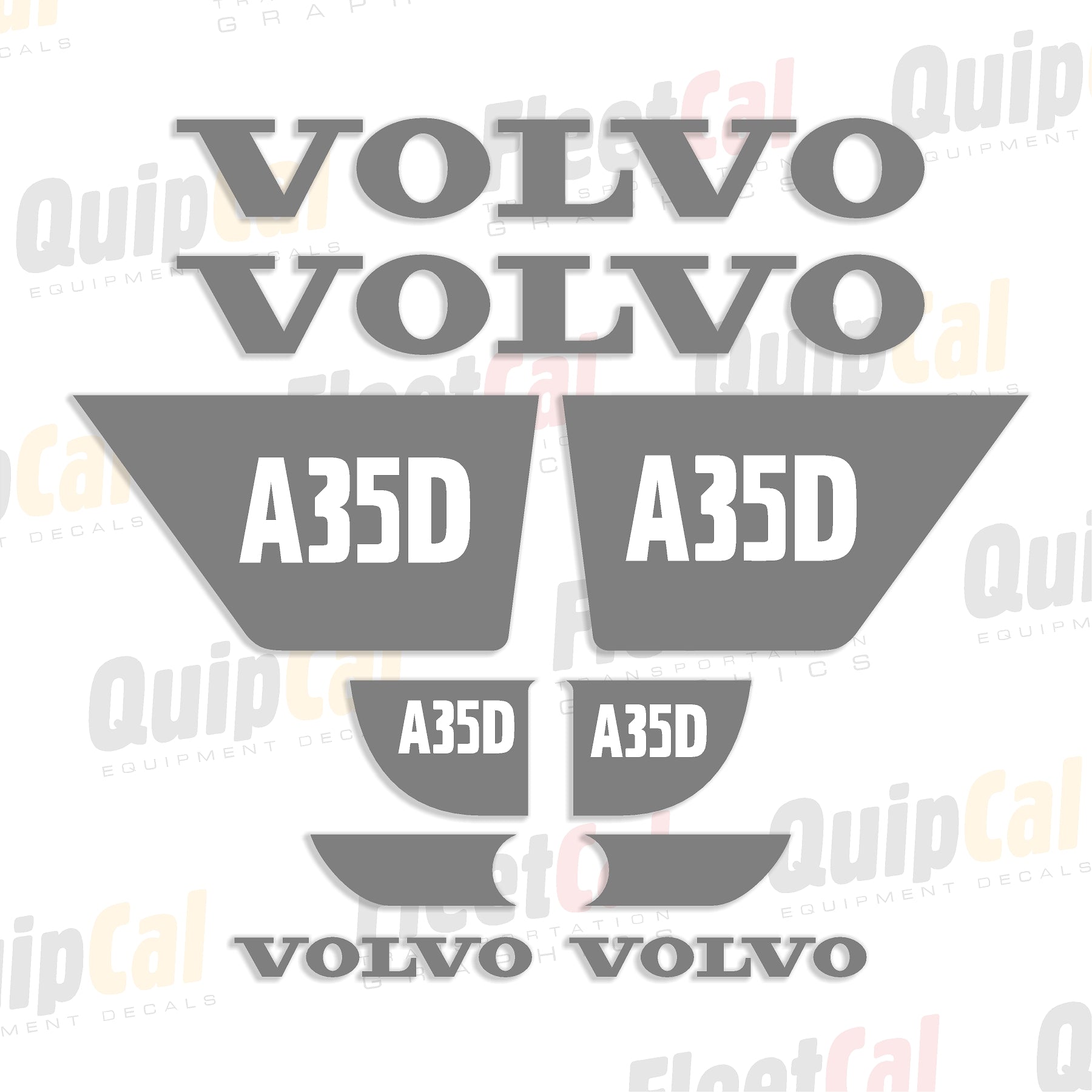 Volvo A35D Haul Truck Marking Decal Set 2004 and Newer – Truck and ...