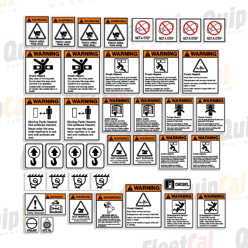 Volvo Paver Safety & Warning Decal Set – Truck and Equipment Decals