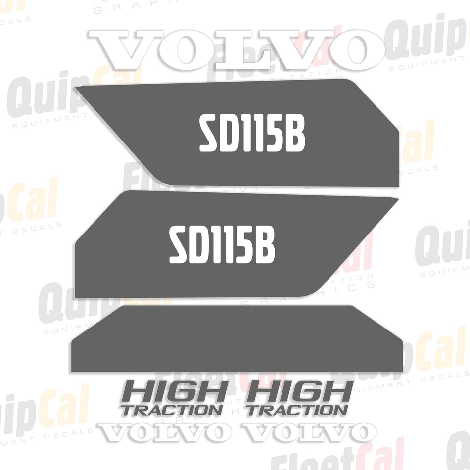 Volvo SD115B High Traction Single Drum Decal Set