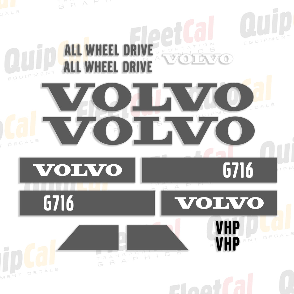 Volvo Grader Decals