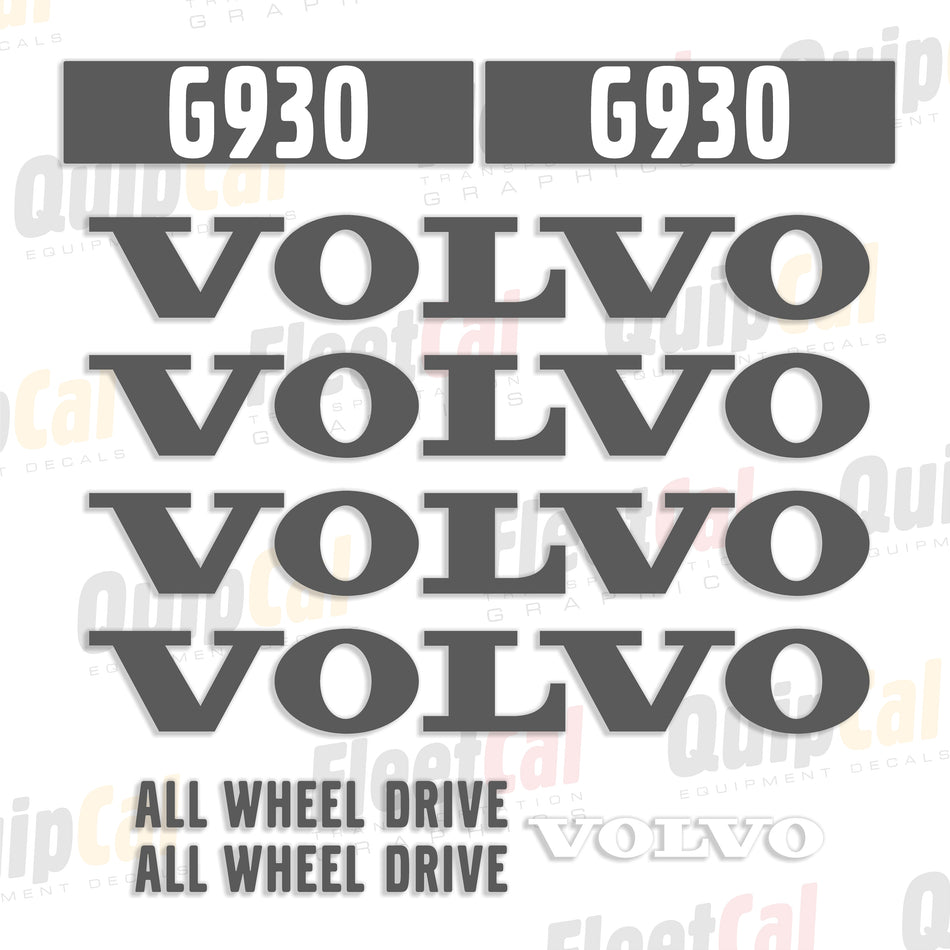 Volvo Grader Decals