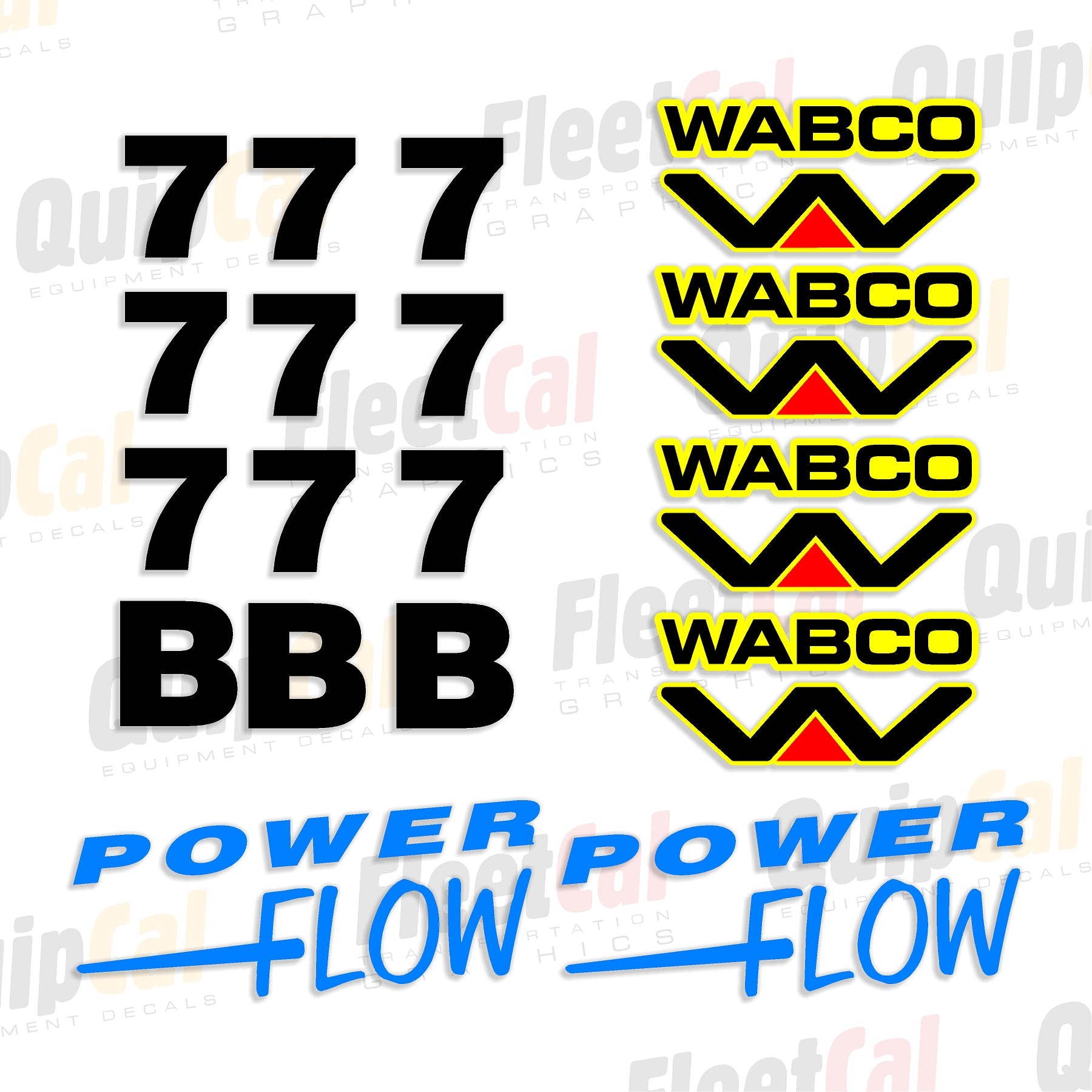 Wabco 777B Motor Grader Marking Decal Set – Truck and Equipment Decals