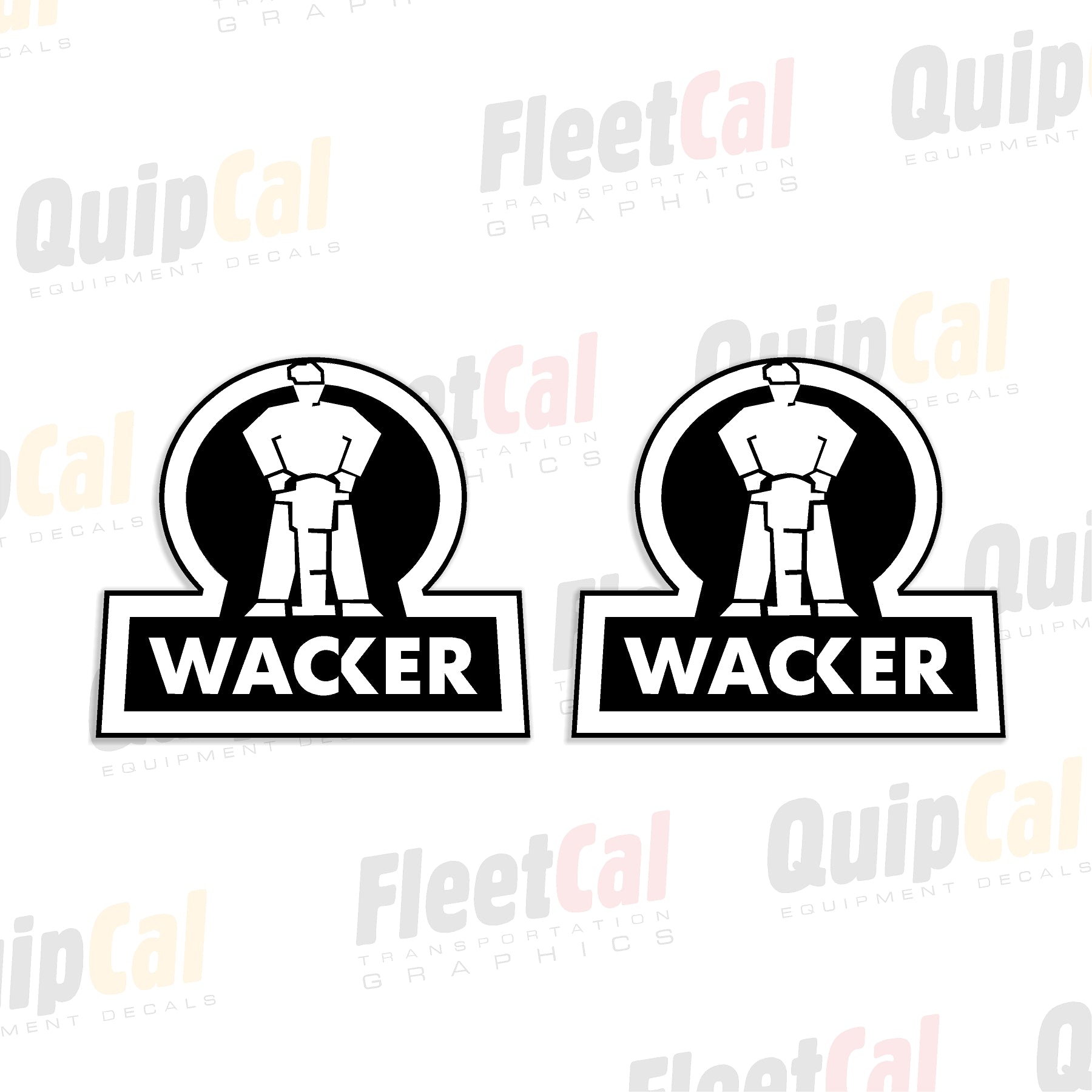 Wacker Logo Early Model Decals (1 PAIR) – Truck and Equipment Decals