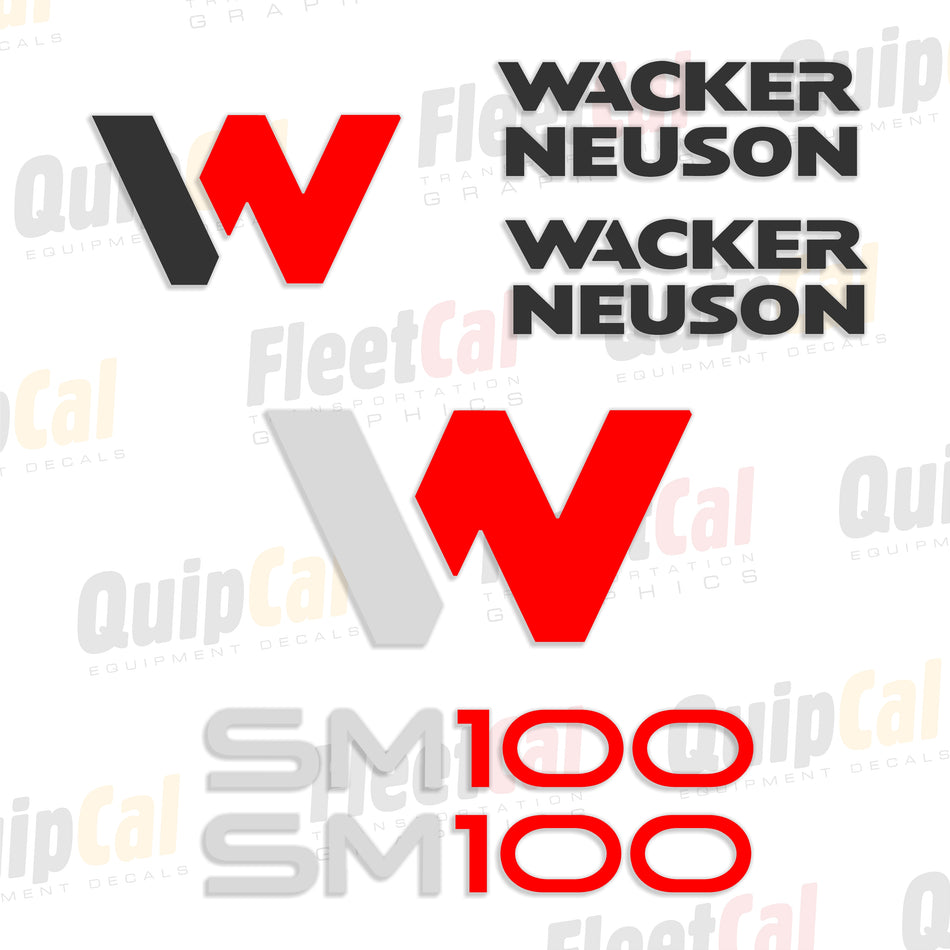 Wacker Neuson SM100 Stand On Skid Loader Decal Set