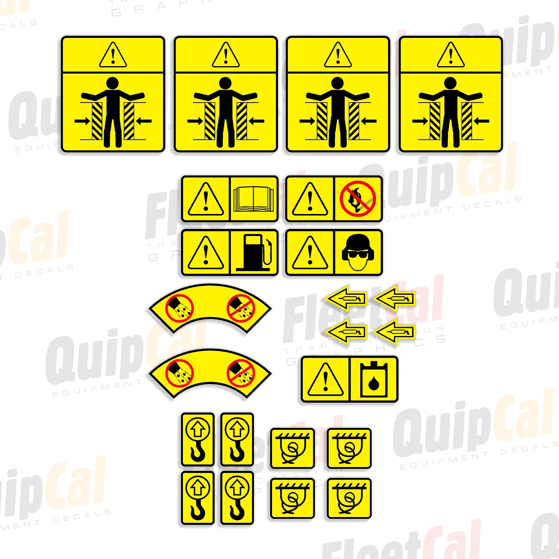 Wacker Roller Compactor Safety Decal Set – Truck and Equipment Decals