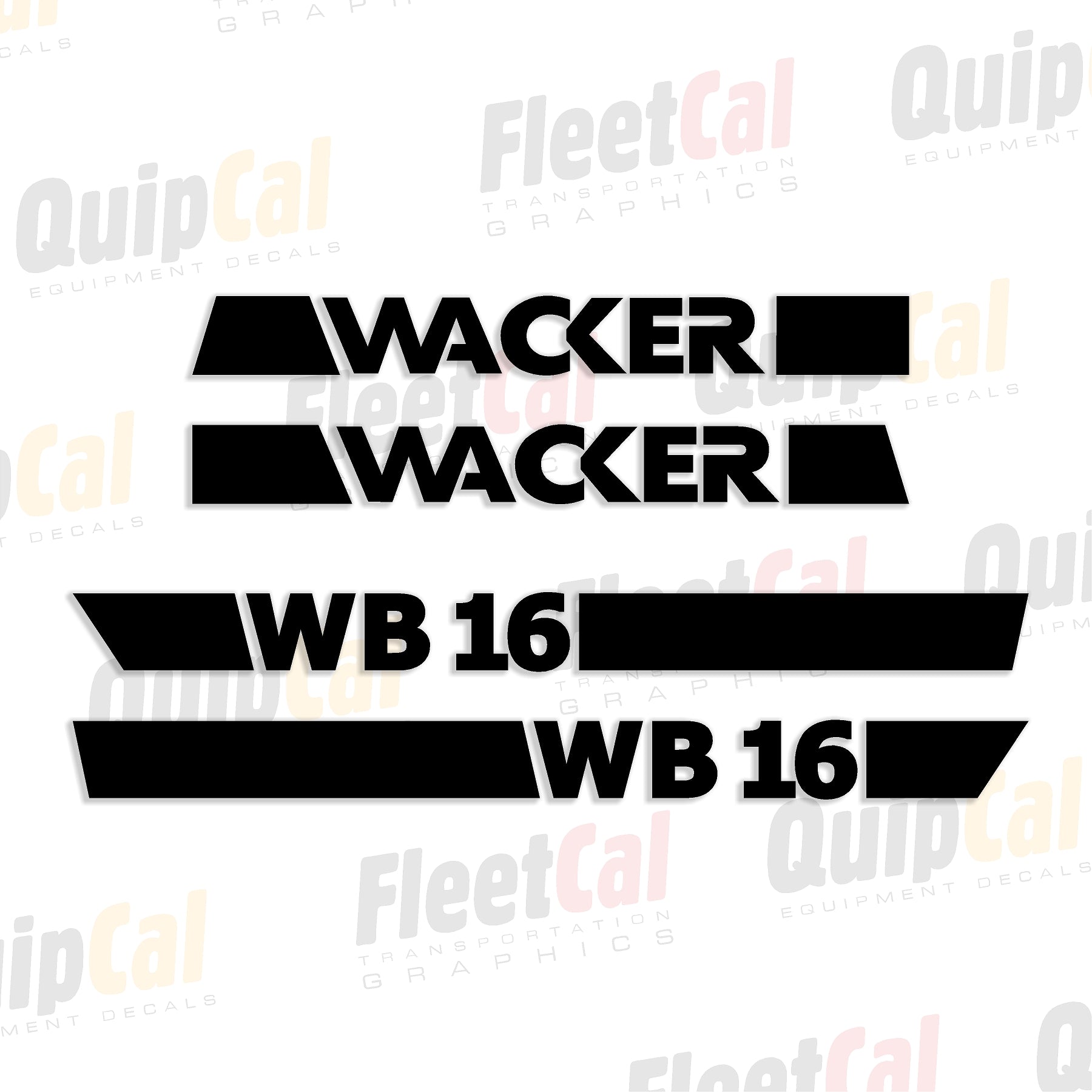 Wacker WB16A Concrete Buggy Marking Decal Set – Truck and Equipment Decals