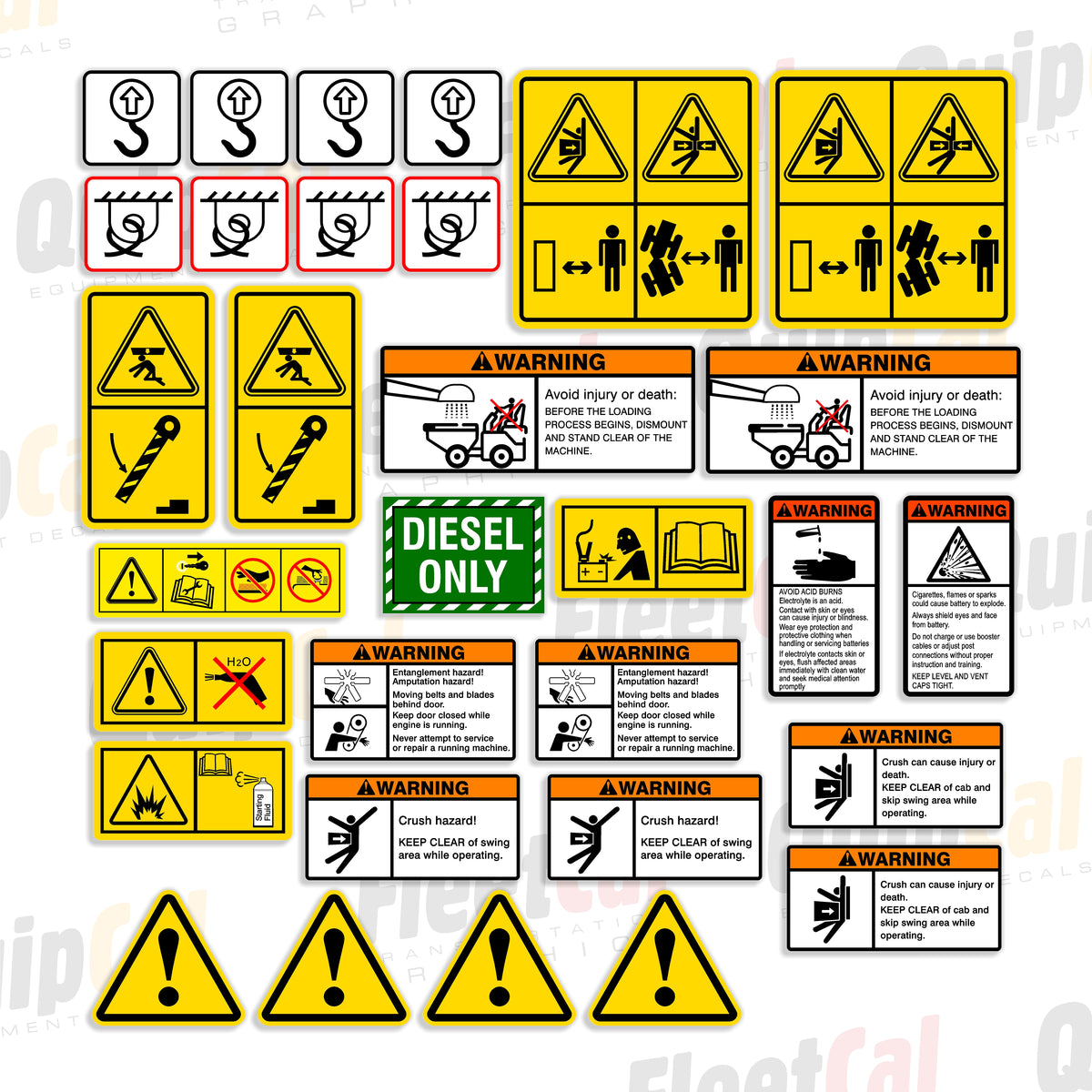 Wacker Neuson Dumper Safety Decal Set (fits models DW60, DW90, and mor ...